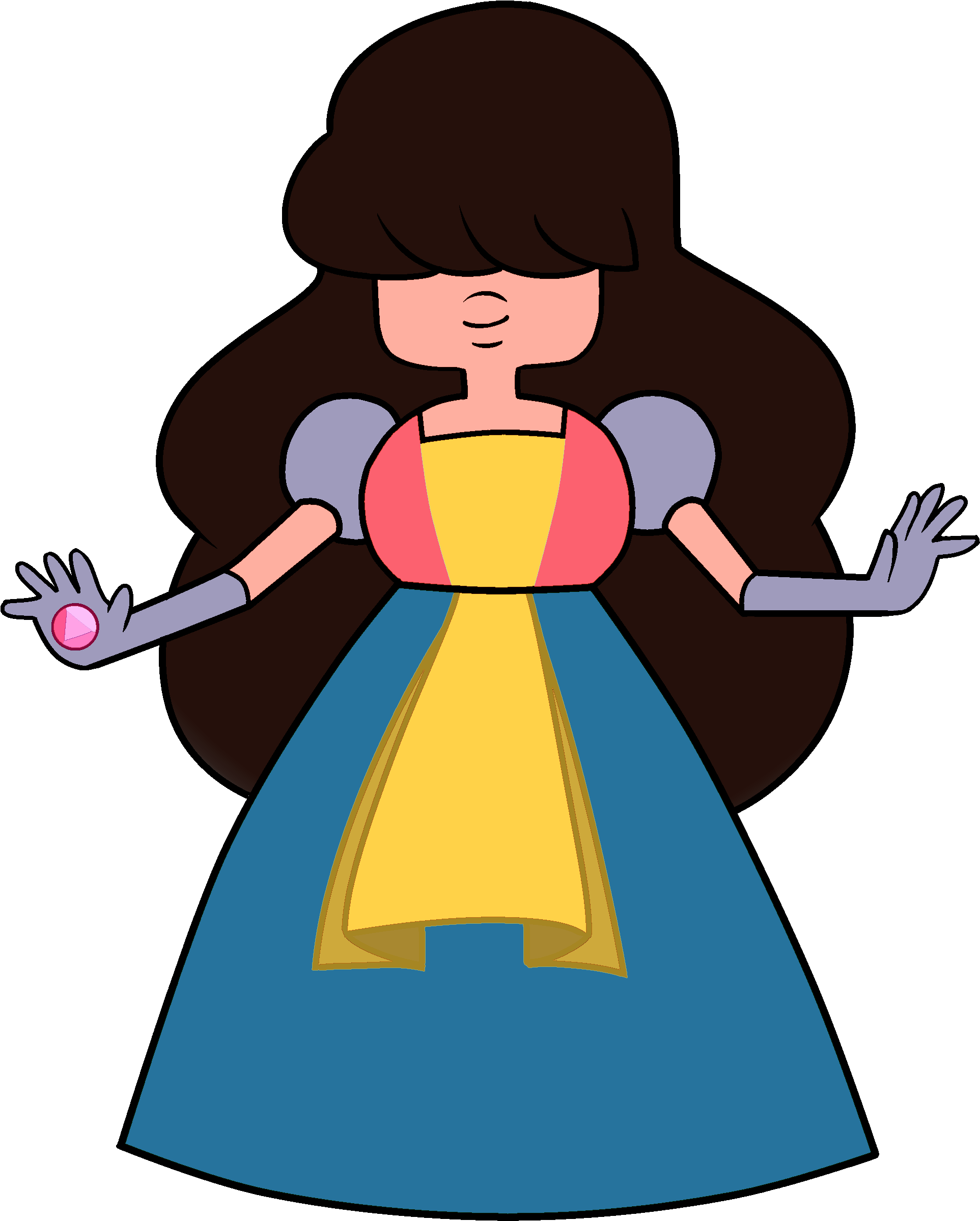 Sapphire-steven - Human Sapphire Steven Universe (2000x2572), Png Download