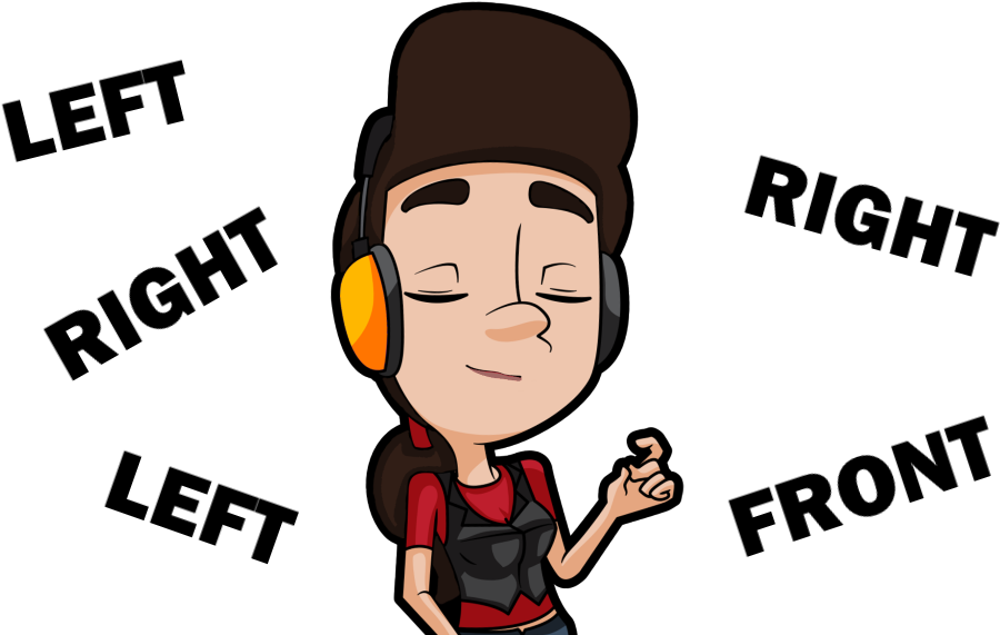 Woman With Headphones On Has Her Eyes Closed And Focuses - Cartoon (1024x582), Png Download