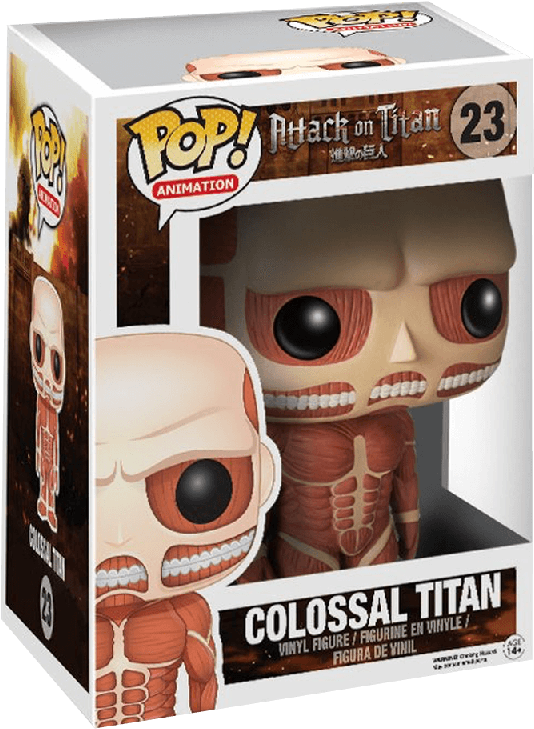 Vinyl Attack On Titan - Figurine Pop Titan Colossal (800x800), Png Download