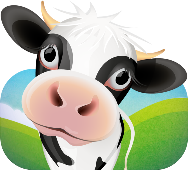 Mac App Store - Black And White Cow (630x630), Png Download