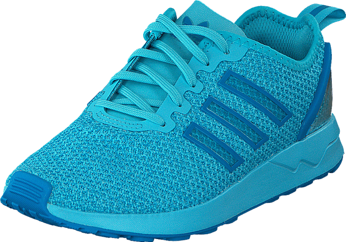 Zx Flux Racer K Blue Glow - Shoe (705x494), Png Download