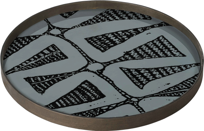 Dark Bohemian Glass Tray By Notre Monde - Notre Monde Bohemian Glass Tray (1000x1000), Png Download