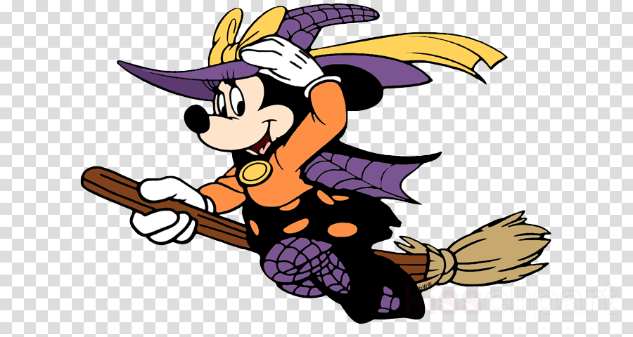 Halloween Mickey Y Minnie Png Clipart Minnie Mouse - Disney Parks Minnie Mouse Witch Halloween Car Antenna (900x480), Png Download