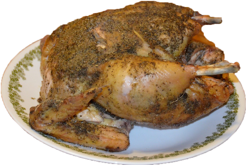 Cooked Sage Rubbed Whole Roast Chicken Or Turkey - Roast Chicken (1430x946), Png Download