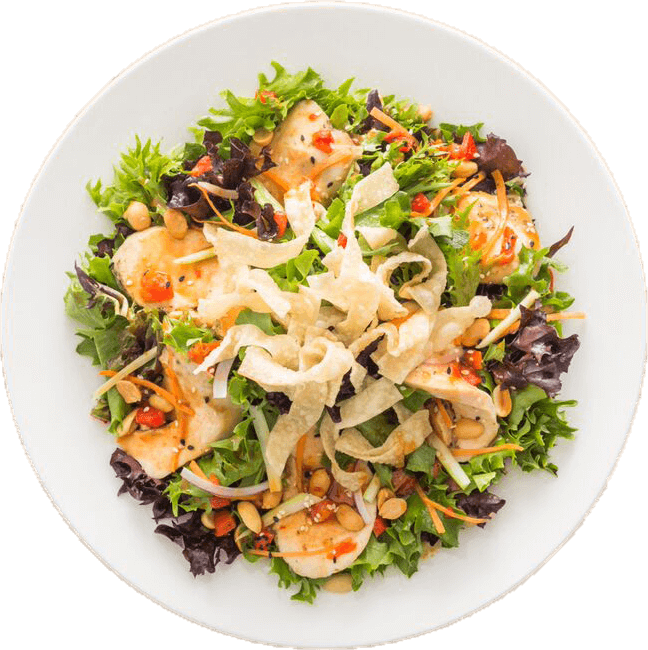 Thai Peanut Roasted Chicken, Sesame Seeds, Asian-style - Nộm (648x650), Png Download