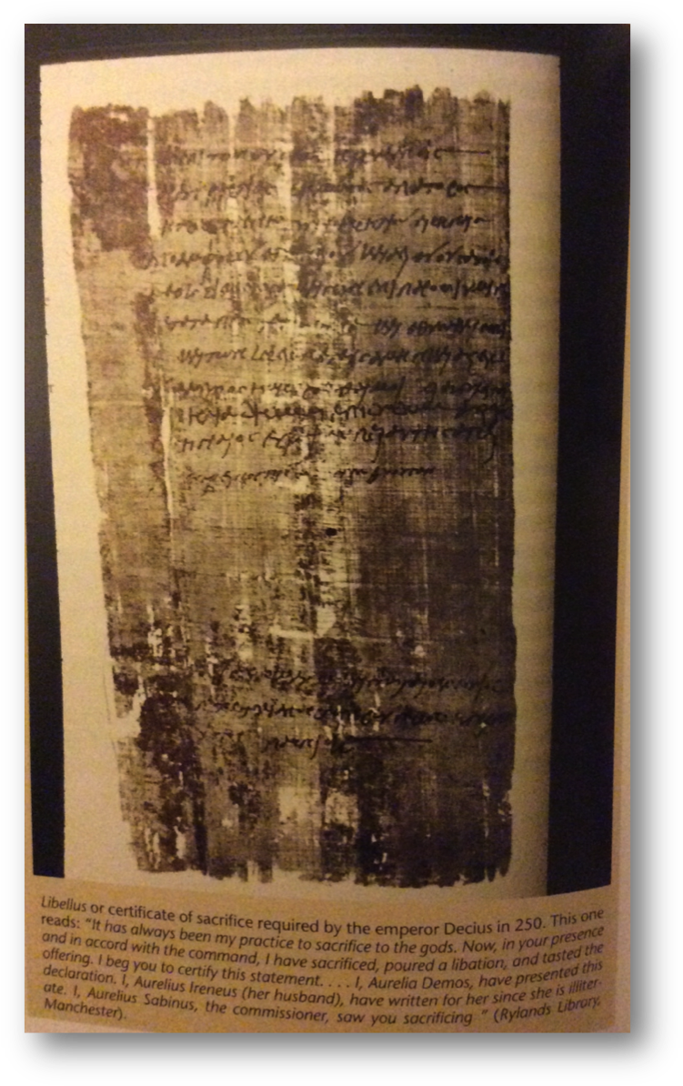 During Roman Imperial Reign, Christian Responses Were - Roman Certificate Of Sacrifice (764x1206), Png Download