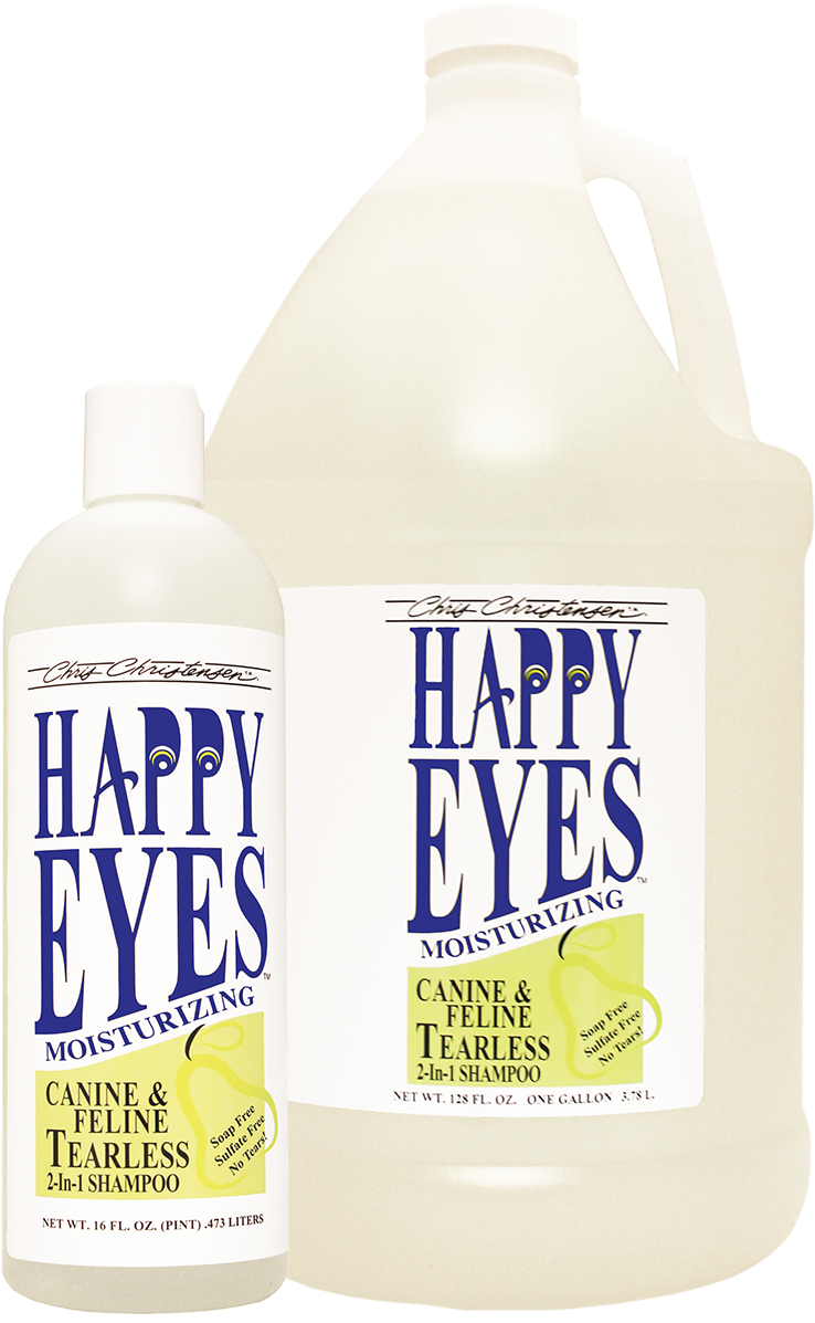 Chris Christensen Happy Eyes Shampoo Gently Cleans - Chris Christensen Happy Eyes Tearless Shampoo For Pets,16 (750x1200), Png Download