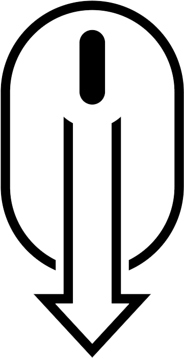 Scroll Down - Scroll Mouse Vector (416x746), Png Download