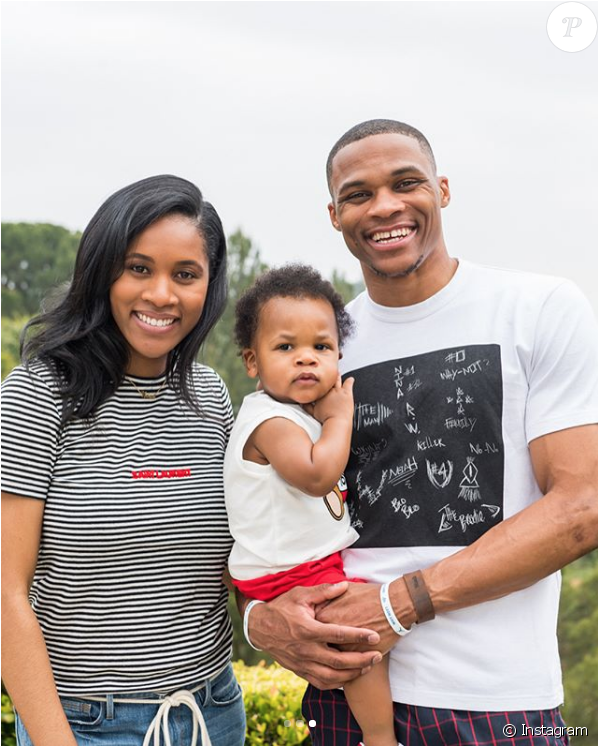 Russell Westbrook Et Sa Femme Nina, Déjà Parents De - Fils De Russell Westbrook (950x745), Png Download