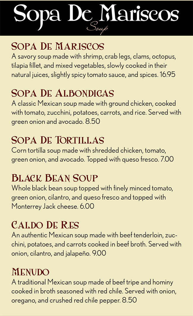 Hacienda Real Mexican Cuisine, Hacienda, Hacienda Mexican, - Mexican Cuisine (650x1064), Png Download