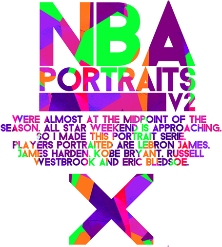 Nba Portraits V2 - Graphic Design (600x675), Png Download