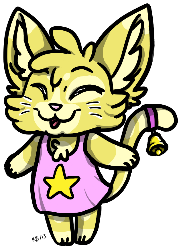 Cute Little Kitty Girl - Cartoon (958x982), Png Download