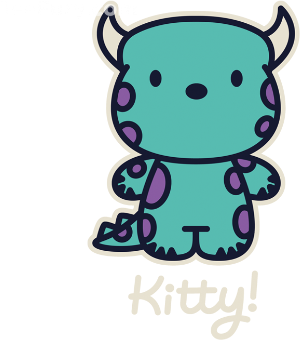 Kitty Tee - Monsters Inc Drawings Cute (799x706), Png Download
