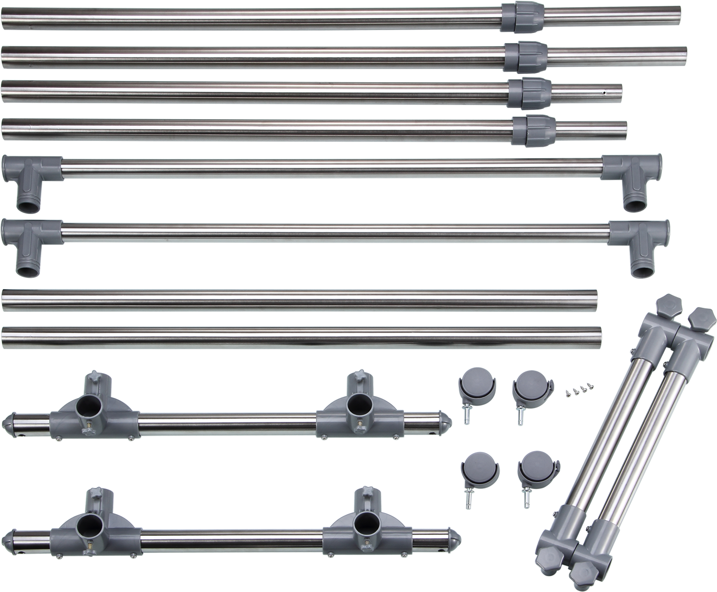 1 Of 12free Shipping Heavy Duty Double Rail Clothing - Ollieroo Premium Stainless Steel Heavy Duty Adjustable (1500x1500), Png Download