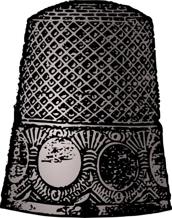 Knitting Needle Hand-sewing Needles Thread Bobbin Thimble - Наперсток Png (593x750), Png Download