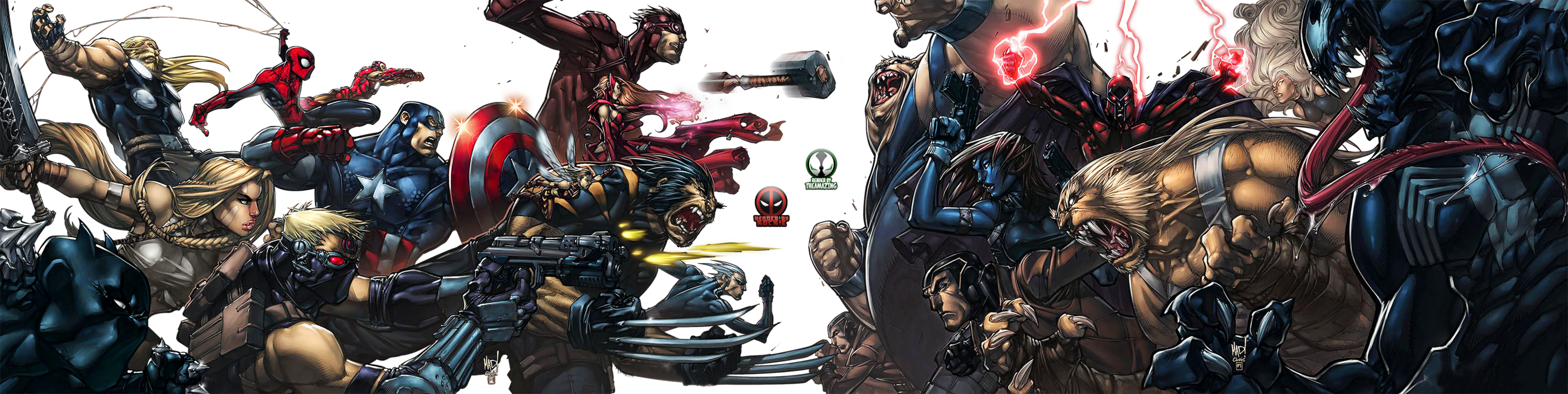 Naruto Meanwhile Is Elsewhere, Having No Other Choice - Dr Doom Joe Madureira (3029x762), Png Download