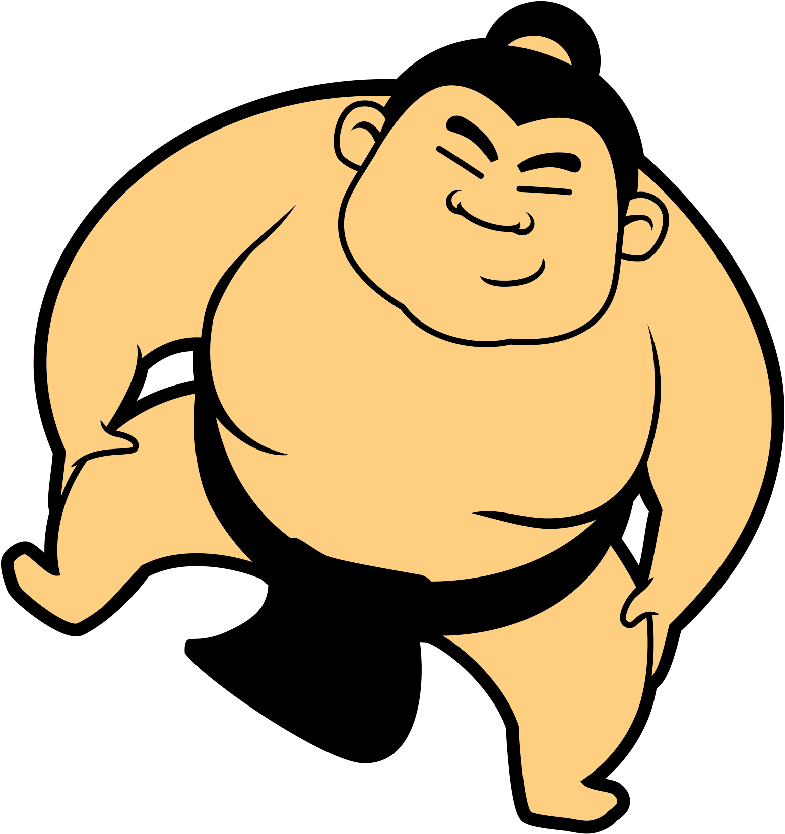 Clip Stock Collection Of Sumo Wrestler High Quality - Sumo Wrestling Clipart (2000x2000), Png Download