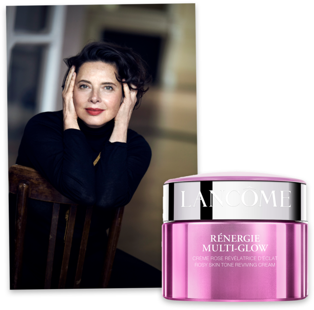 Left, By Peter Lindbergh/courtesy Of Lancome - Isabella Rossellini Lancome Multi Glow (690x631), Png Download