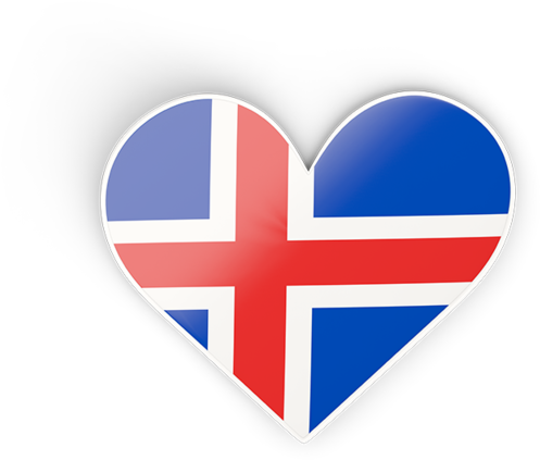 Illustration Of Flag Of Iceland - Iceland Flag Heart (640x480), Png Download
