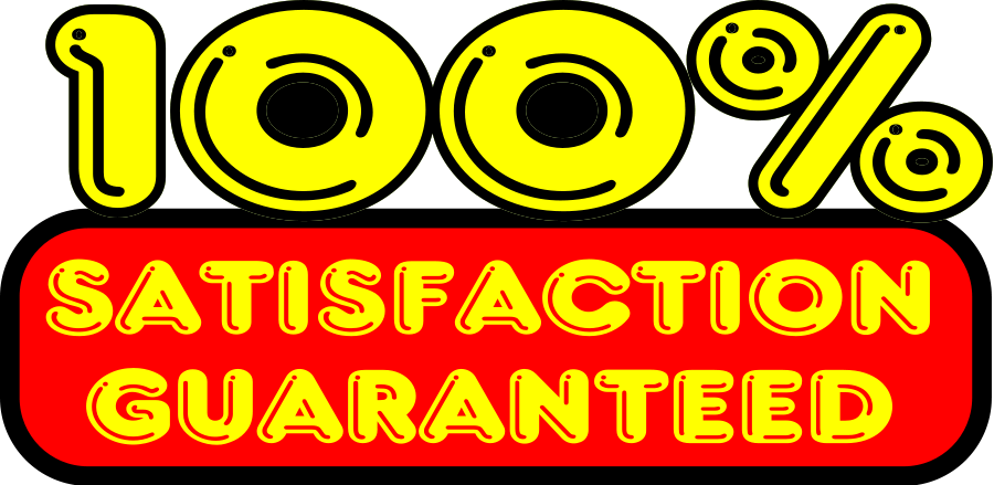 This Free Clipart Png Design Of Satisfaction Guaranteed (900x439), Png Download