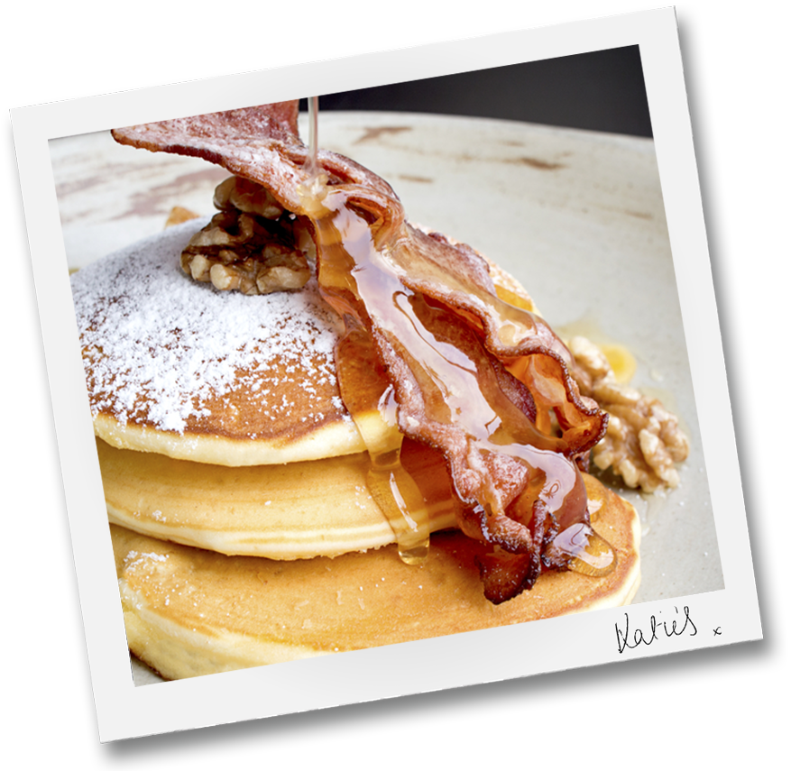 When It Comes To Scrambled Eggs Bacon In Soller,katie's - Flapjack Topping Ideas (877x855), Png Download
