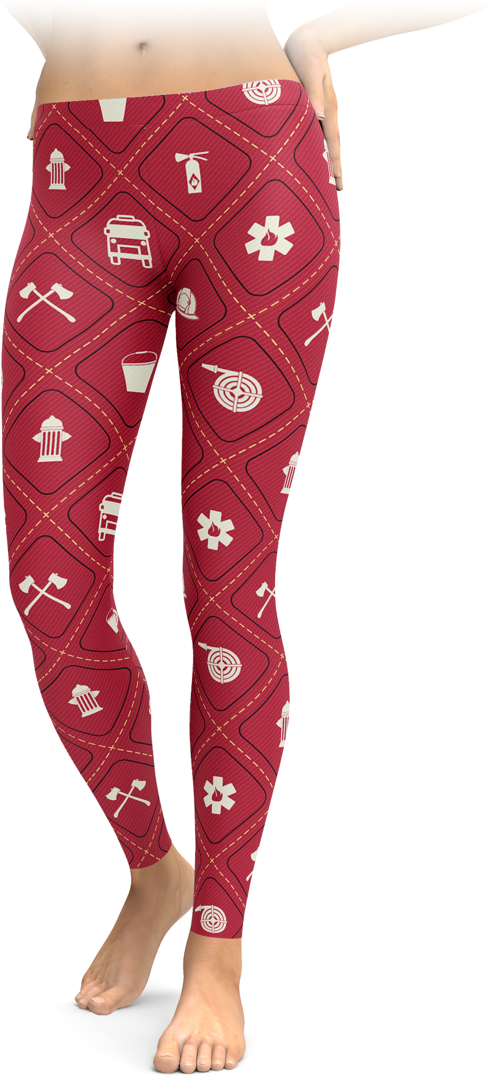Brave New Look Washington Football Icons Leggings (1875x2269), Png Download