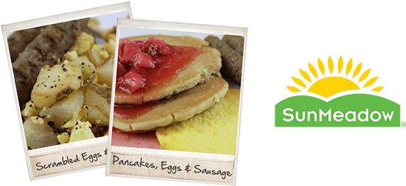 Huevos Rancheros , Served With Cranberry Pears (frz000116) - Breakfast (600x281), Png Download