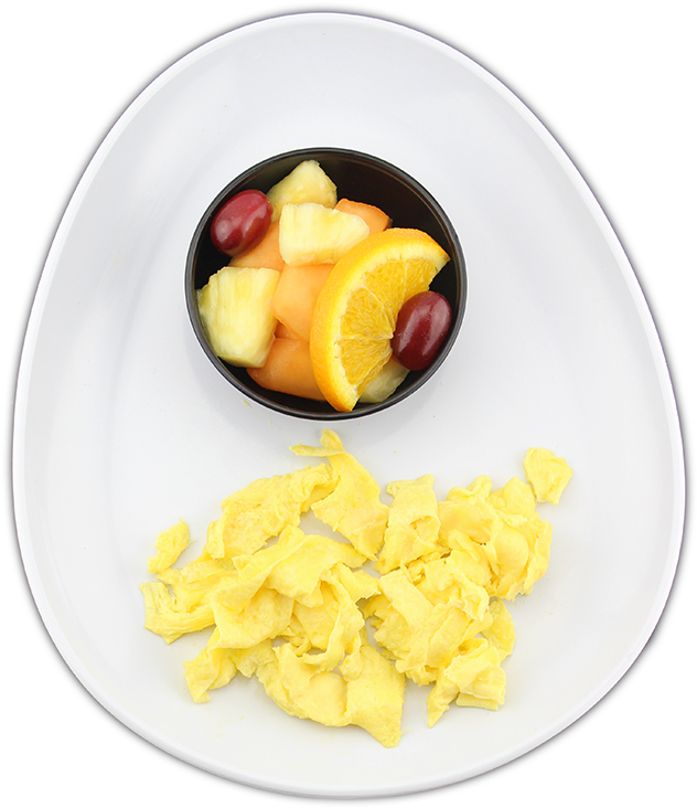 1 Egg* & Side - Scrambled Eggs (732x826), Png Download
