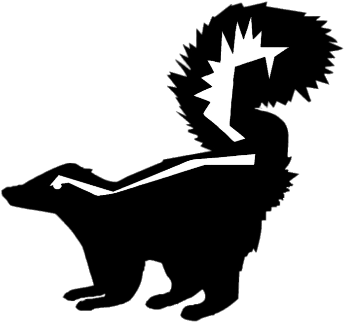 Skunk Silhouette - Sticker (800x800), Png Download