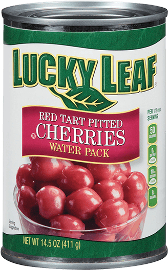Red Tart Pitted Cherries - Lucky Leaf Cherries, Red Tart Pitted - 14.5 Oz (750x563), Png Download