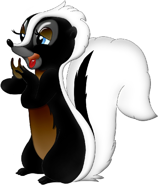 Download - Flower The Skunk Clipart (600x600), Png Download