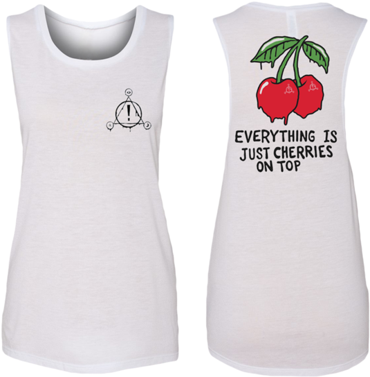 Ladies Cherries Sleeveless - Panic At The Disco Pray For The Wicked Tour Merch (600x600), Png Download