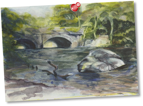 Below Are Few Of The Paintings And Drawings From My - Tributary (470x349), Png Download