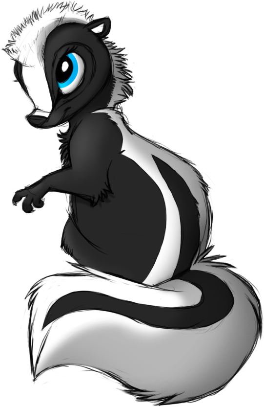 Skunk Drawing, Skunks, Woodland Forest, Cutting Files, - Skunk Drawing (600x900), Png Download