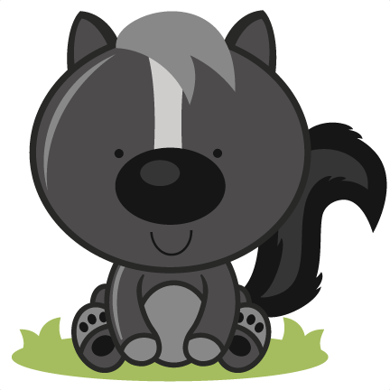 Image Transparent Baby Skunk Clipart - Woodsy Animals Clipart Skunk (432x432), Png Download