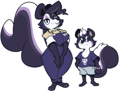 Sisters The Older One Works A Low Paying Job In A Diner - Animal Crossing Skunk (500x406), Png Download