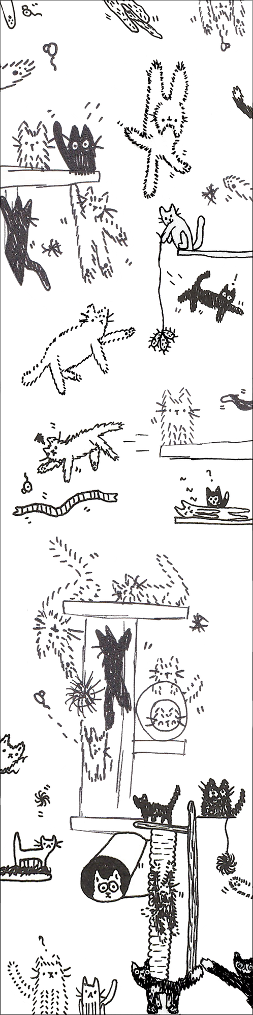 Printed From An Original Illustration, These Unique - Line Art (498x1992), Png Download
