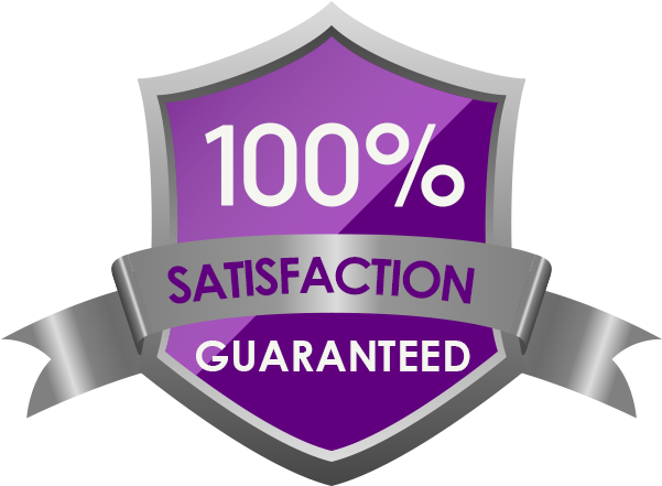 100 Percent Satisfaction - Satisfaction Guaranteed Logo Purple (630x534), Png Download