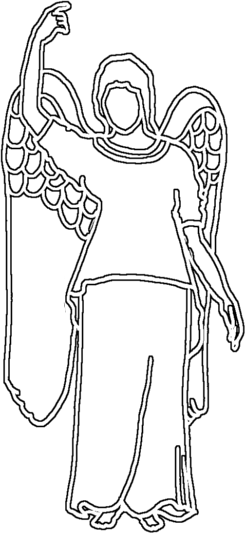 Beautiful Angel Silhouette - Silhouette (632x1185), Png Download