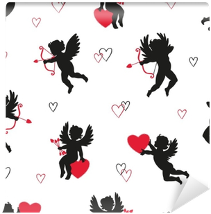 Cute Cupids Seamless Pattern - Cartoon (400x400), Png Download