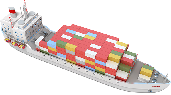 Container Ships - Ship Png (600x334), Png Download