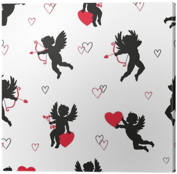 Cute Cupids Seamless Pattern - Cartoon (400x400), Png Download