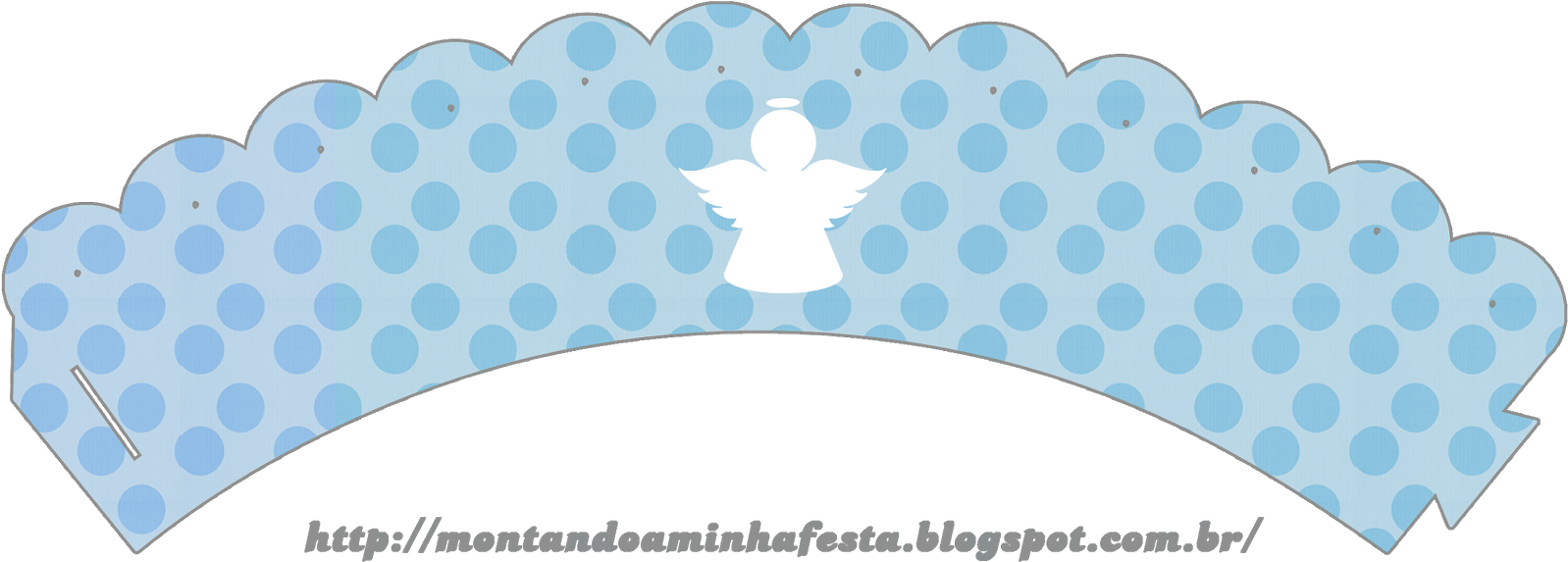 Angel Silhouette Papers In Light Blue Free Printable - Saia Cupcake Mario Bros (1600x738), Png Download