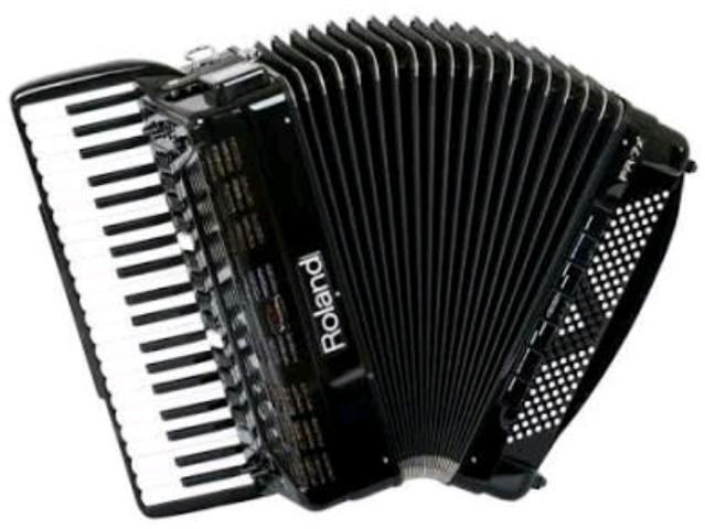 Roland Fr-7x Black V-accordion (639x480), Png Download