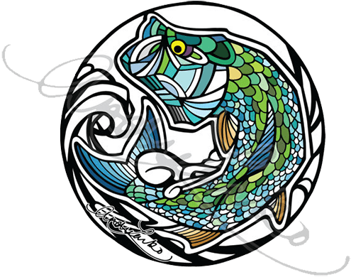 Tarpon Vector Watercolor - Simms Tarpon Logo (500x500), Png Download