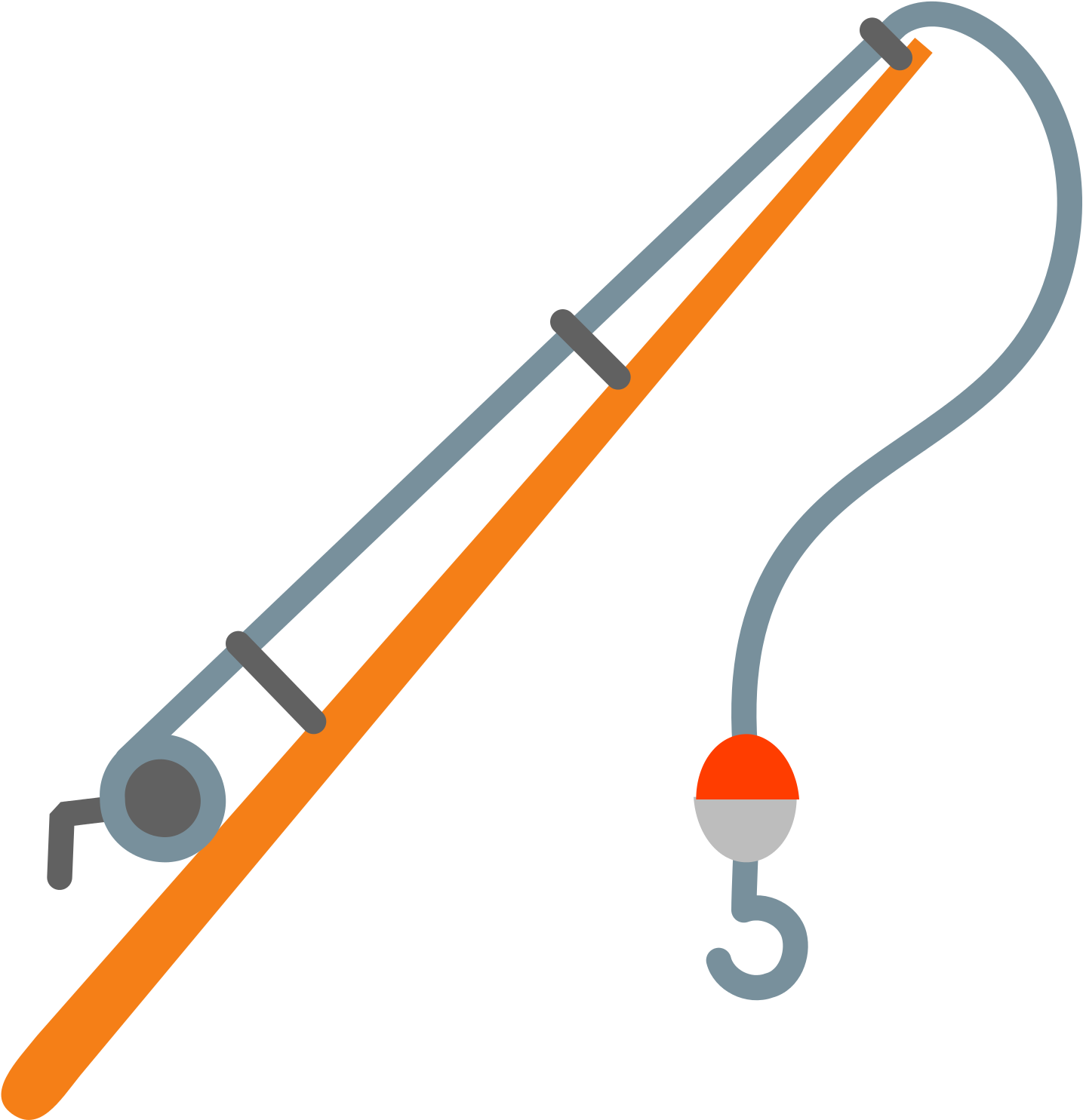 Download For Free At Icons8' - Fishing Rod Icon Png (1600x1600), Png Download
