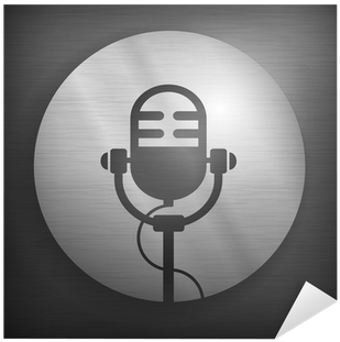 Retro Microphone Icon In Gray And Black Color, Vector - Sing Along With 30 Hits [book] (400x400), Png Download