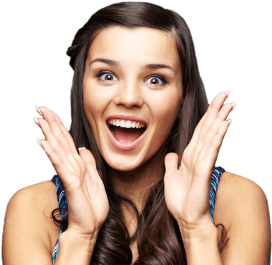 Excited Girl - Girl Face Excited Png (440x440), Png Download