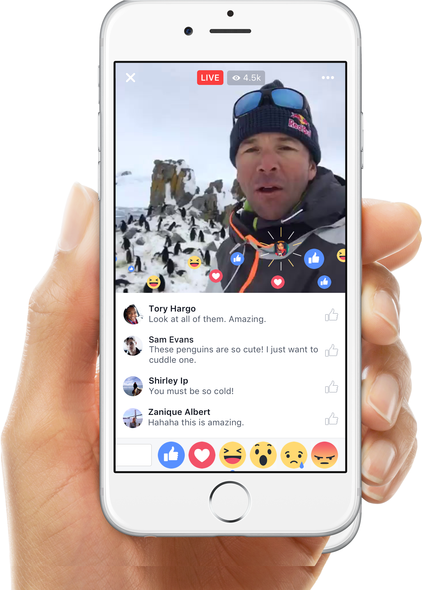 Facebook Live Iphone X (2564x1923), Png Download
