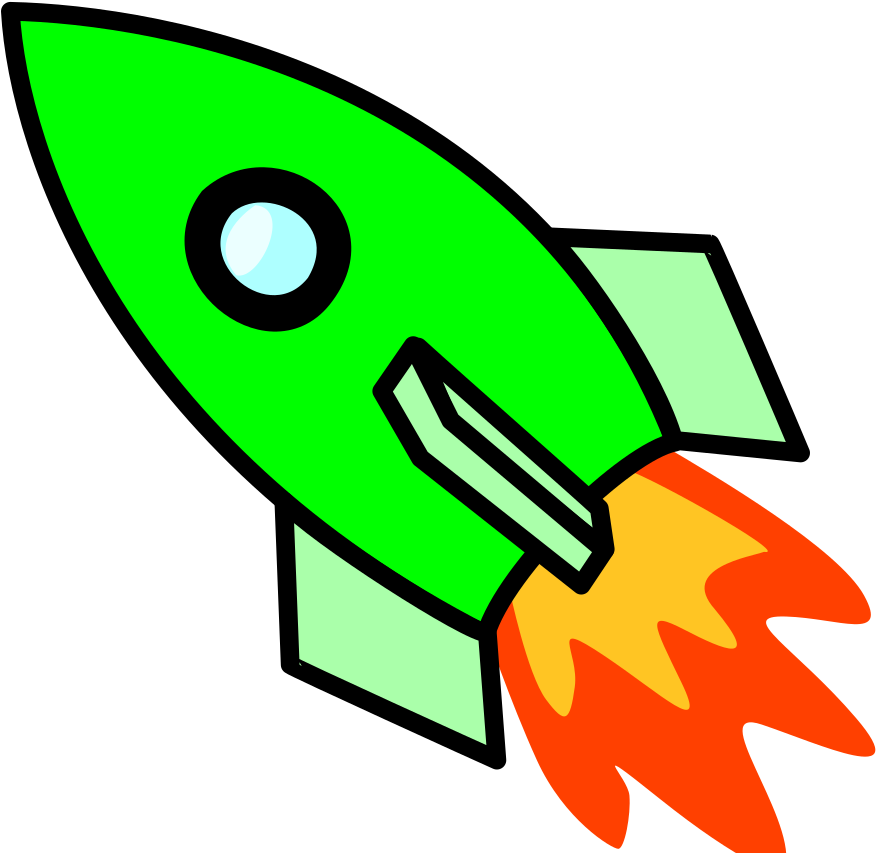 Green Rocket Clip Art At Clipart - Rocket Ship Clipart (600x597), Png Download